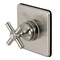 Kingston Brass SingleHandle ThreeWay Diverter Valve with Trim Kit, Brushed Nickel KS3048EX - alternate 1
